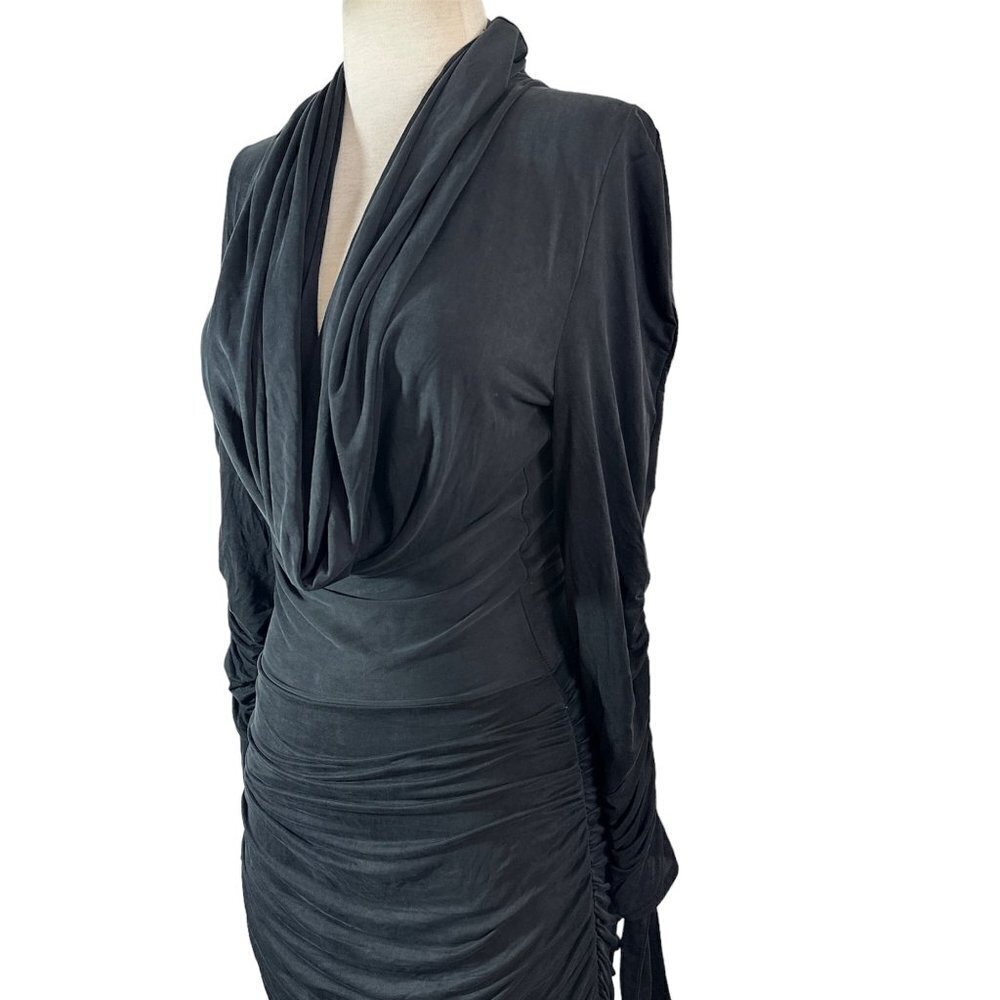 GAUGE81 Elos Maxi Dress in Black 38 6 New Womens Long Gown Hooded - Picture 8 of 16